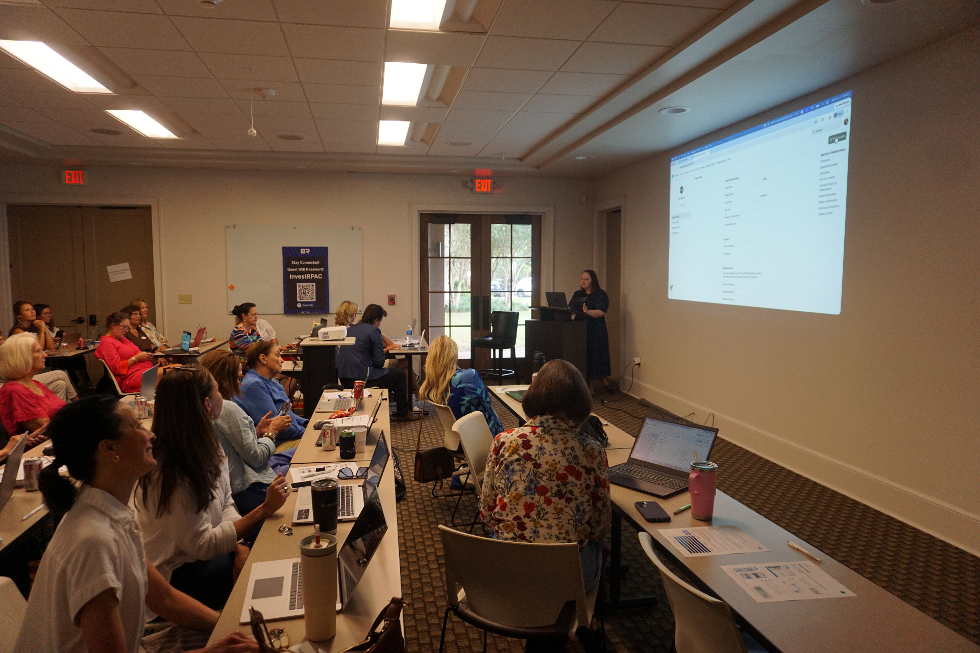 Baldwin Realtors HQ training room during a Perchwell session